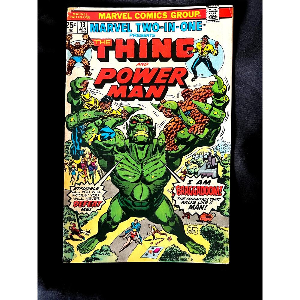 VINTAGE 1976 Marvel "TWO-IN-ONE: THING & POWER-MAN" #13 - Graded VF by Comic App